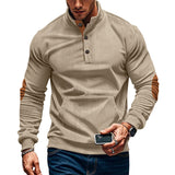 Autumn and Winter Men's Corduroy Casual Stand Collar Long Sleeve Pocket Sweater Men