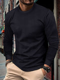 Autumn Men's Solid Color round Neck Long-Sleeved Sweater Men's Twist Pullover Sweater