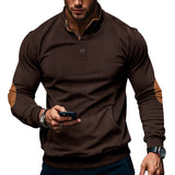 Riolio Autumn and Winter Men's Corduroy Casual Stand Collar Long Sleeve Pocket Sweater Men