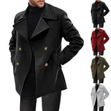 men’s fashion Men's Trench Coat Spring and Autumn Men's Coat Mid-Length Casual Men's Coat