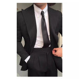 men’s fashion Spring Double-Breasted Lapel Suit Suit Business Wedding Banquet Solid Color Suit Naples High Sense Men