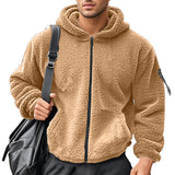 Riolio American Men's Double-Sided Arctic Velvet Loose Hooded Zipper High Street Fashion Sweater Jacket Men