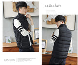 Riolio Men Vest Windproof Vest Men Jacket Sleeveless Vest Winter Jacket Casual Coat Men down Cotton Warm Thicken Waistcoat thick gilet