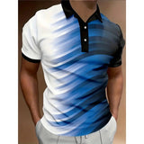 Casual Men's Polo Shirt 3D Printing Breathable Fashion Polo Shirt Top