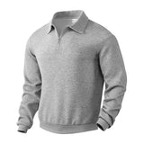 Autumn and Winter American Retro Jacquard Long Sleeve Lapel Zipper Men's Loose Casual Sweater