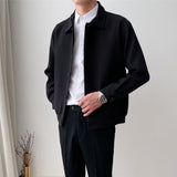 2000s fashion Spring and Autumn Men's Casual Apricot Lapel Workwear Jacket Slim Korean Style Trendy Short Profile Jacket