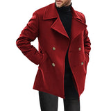 men’s fashion Men's Trench Coat Spring and Autumn Men's Coat Mid-Length Casual Men's Coat