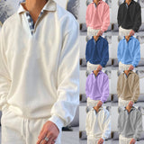 Fall Long Sleeve V-neck Men's Lapel Loose Sweater Men's Clothing