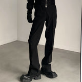 Riolio suit Niche High Street Vibe Style Split Micro Horn Suit Pants Men's Draping High Sense Accumulation Mop Pants