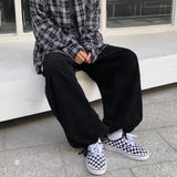 frat boy outfits Corduroy Pants Men's and Women's Japanese Retro Loose Wide-Leg Casual Pants All-Matching Workwear Ankle-Tied Pants Ins Fashion