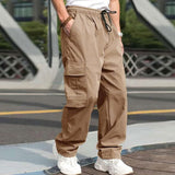 guy outfits New Summer Youth Casual Pants Men's Loose Straight Casual Trousers Men