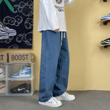 grunge dti Solid Color Workwear Jeans Men's Loose Spring and Autumn Mopping Trousers Ins Hong Kong Style Hip Hop High Street Pants