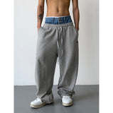 Riolio - TWO PIECE JEAN LOUNGE PANTS - chill guy 90s fashion mens fashion