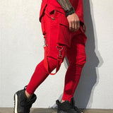 picture day outfit Men's Multi-Pocket Drawstring Casual Trousers Men's Autumn New Overalls Men's High Street Hip Hop Book Bag Trousers