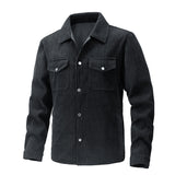 Double-Sided Coat Spring and Autumn Corduroy Casual Men's Fashion Slim Solid Color Men's Top