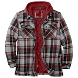 fall outfits men Men's Autumn and Winter Thickened Cotton-Padded Coat Plaid Long Sleeve Loose Hooded Jacket Jacket