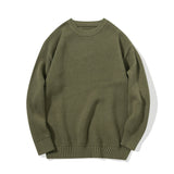 men fall outfits casual New Trendy Solid Color Simple Loose Boyfriend Style Men's Pullover Thickened Sweater Men's Casual All-Matching Sweater