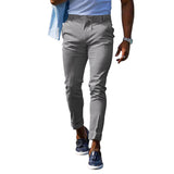mens clothing styles casual European Size Business Casual Men's Pants Loose plus Size Elastic Waist Lace-up All-Match Solid Color Trousers Men
