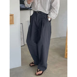 mens fall fashion Fashion Trendy Suit Pants Men's Autumn Loose Korean Style Wide Leg Mopping Casual Pants Long Pants