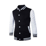 Baseball Uniform Men's Autumn and Winter Fleece Loose Casual Stand Collar Button Men's Baseball Uniform Flight Jacket