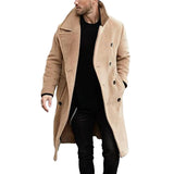 mens clothing styles casual New Woolen Coat Men's Thickened Coat Hot Single Woolen Trench Coat