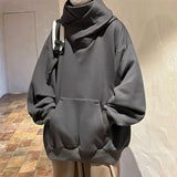 Riolio guys clothing styles Chong Feng Sweater Men's Spring Autumn and Winter Fashion Brand Heavy Hooded Turtleneck Top Oversize Functional Student Coat