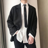 semi formal men outfit Small Suit Jacket Men's Fashionable Handsome Casual Internet Celebrity Top Spring and Autumn New Loose Solid Color Suit