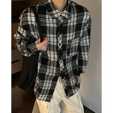 mens fall outfits Factory Plaid Shirt Men's Long Sleeve Spring American Retro Coat New Casual Loose Inner Wear