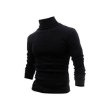 Men's Cotton Half Turtleneck Bottoming Sweater Men's Autumn and Winter Men's Casual Solid Color Sweater