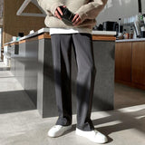 Riolio - DRAPE STRAIGHT WIDE PANTS - chill guy 90s fashion mens fashion