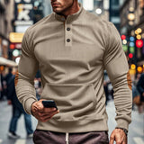 Autumn and Winter Men's Corduroy Casual Stand Collar Long Sleeve Pocket Sweater Men