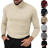 Riolio Autumn and Winter Stretch Turtleneck Knitted Cashmere Sweater Men's Warm Bottoming Top