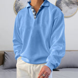 Fall Long Sleeve V-neck Men's Lapel Loose Sweater Men's Clothing