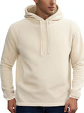 Polar Fleece Hooded Sweater plus Size Men's Autumn and Winter Fleece-lined Warm Sports Pullover Hoodie