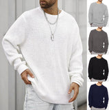 Autumn and Winter Loose Sweater Casual Entertainment round Neck Pullover Sweater Top