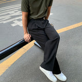 men’s outfits Draping Suit Pants Men's Summer Korean Style Trendy Casual Pants Straight Loose Suit Long Pants