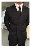 men’s fashion Spring Double-Breasted Lapel Suit Suit Business Wedding Banquet Solid Color Suit Naples High Sense Men