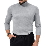 Autumn and Winter High Elastic Turtleneck Knitted Cashmere Sweater Thickened Young Men's Warm Undercoat