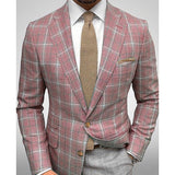 semi formal men outfit Custom Spring New Striped Suit Jacket Men's Casual Slim Fit Suit Jacket Men