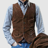 fall outfits men Workwear American Retro Men's Vest Corduroy Vest Casual Jacket British Style