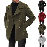 men’s fashion Men's Trench Coat Spring and Autumn Men's Coat Mid-Length Casual Men's Coat