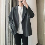 semi formal men outfit Small Suit Jacket Men's Fashionable Handsome Casual Internet Celebrity Top Spring and Autumn New Loose Solid Color Suit