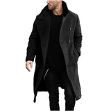 mens clothing styles casual New Woolen Coat Men's Thickened Coat Hot Single Woolen Trench Coat