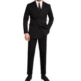 men’s fashion Spring Double-Breasted Lapel Suit Suit Business Wedding Banquet Solid Color Suit Naples High Sense Men