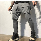 picture day outfit Men's Multi-Pocket Drawstring Casual Trousers Men's Autumn New Overalls Men's High Street Hip Hop Book Bag Trousers