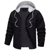 Corduroy Men's Cotton-Padded Coat Hooded Long Sleeve Cotton and Thickening Multi-Pocket Warm Cotton-Padded Coat Men