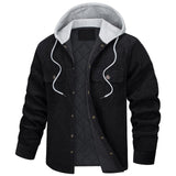 Corduroy Men's Cotton-Padded Coat Hooded Long Sleeve Cotton and Thickening Multi-Pocket Warm Cotton-Padded Coat Men