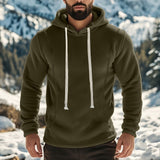 American Men's Composite Polar Fleece Outdoor Long Sleeve Pullover Hooded Casual Sweater