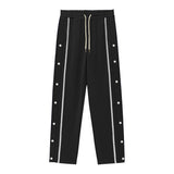 Casual Sports Breasted Pants Men's Autumn Loose Straight Drawstring plus Size Trousers