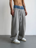 Riolio - TWO PIECE JEAN LOUNGE PANTS - chill guy 90s fashion mens fashion